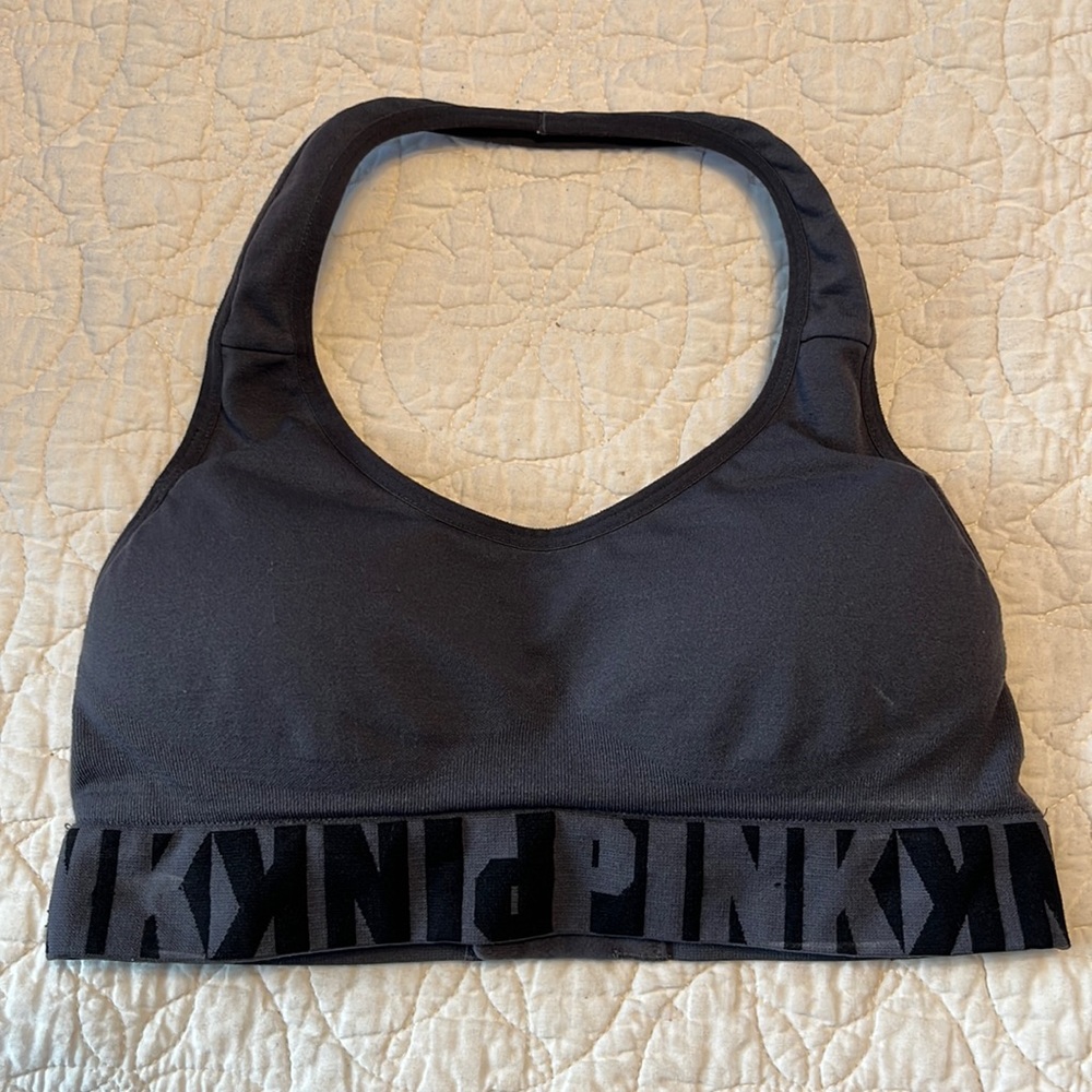 Victoria’s Secret PINK Spirts Bra. Gray, Size XS. EUC!